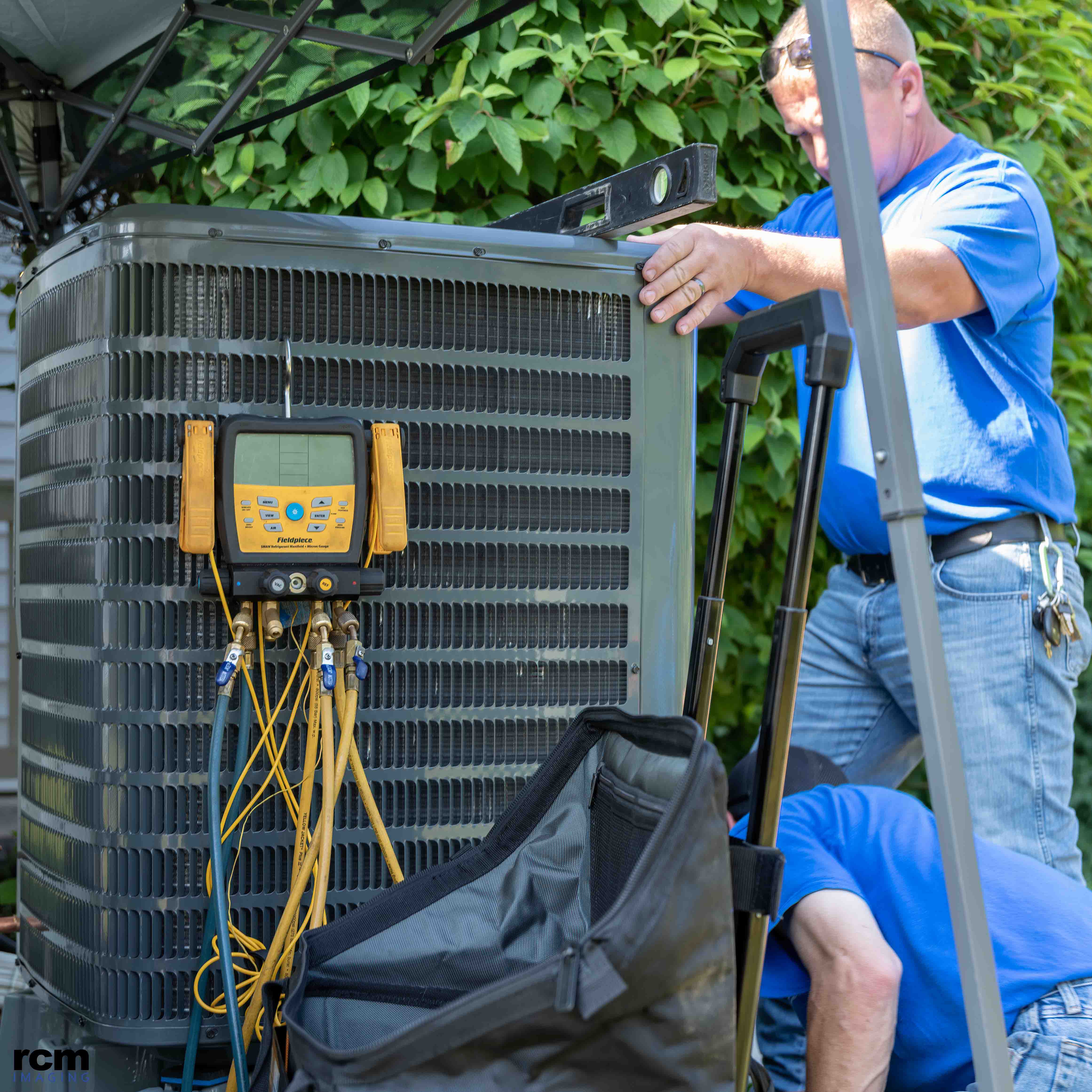HVAC Services: Installing Replacement Compressor at Commercial Property (ComfortXpress: Delaware, OH) commercial hvac service-busiiness operations photography-delaware oh